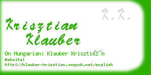 krisztian klauber business card